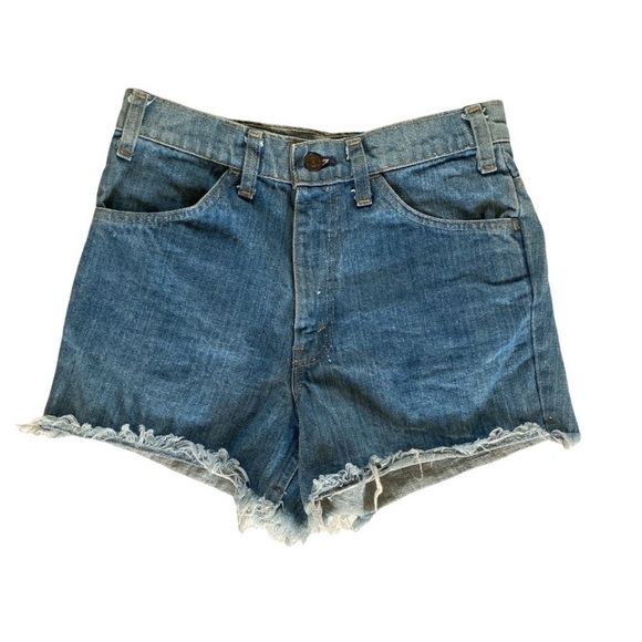 Levi’s 70’s Vintage Orange Tab Cutoff Denim Shorts 100% Cotton SF 207 - Picture 2 of 7